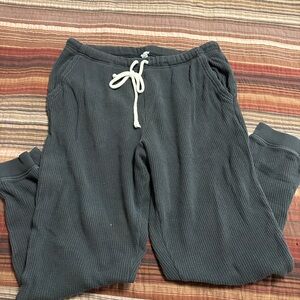 Aerie Gray Waffle Knit Pants
